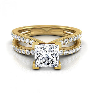 טבעת מצופה זהב 18 קראט משובצת בזירקונים דגם 6310047